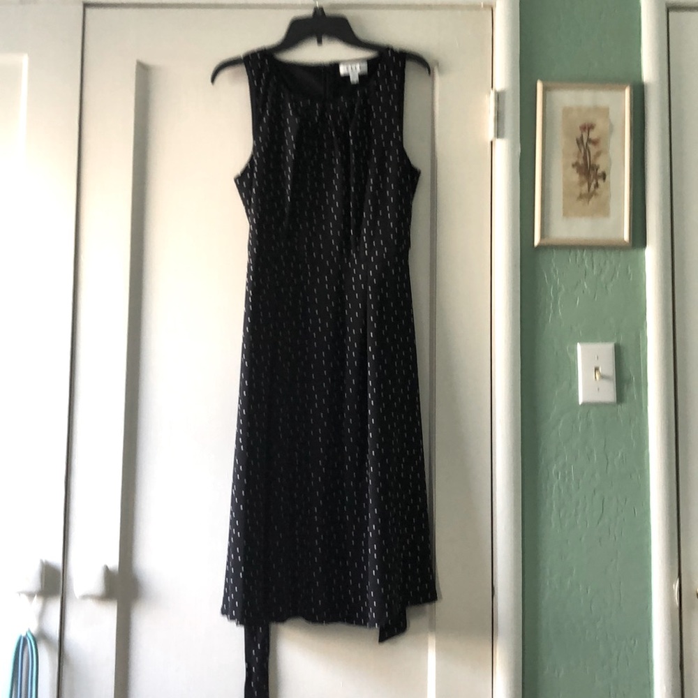 ELLE Black & White Spotted Dress